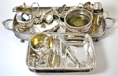 Lot 108 - Small group of mainly foreign silver items and a quantity of plated wares
