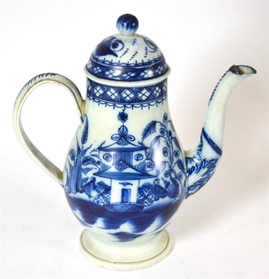 Lot 124 - An 18th century pearlware coffee pot