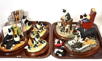 Lot 149 - Border Fine Arts Border Collie Classic and Society figure groups including: 'Auld Hemp',...