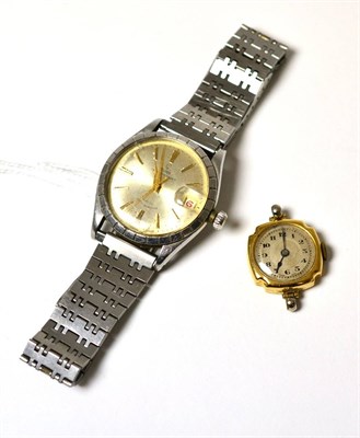 Lot 160 - A gentleman's Tudor wristwatch with stainless steel case and bracelet strap together with a...