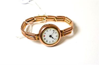 Lot 161 - A lady's 9ct gold wristwatch (a.f.)