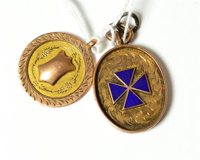 Lot 170 - Two 9ct gold fobs