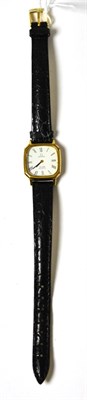 Lot 191 - A lady's plated Omega wristwatch