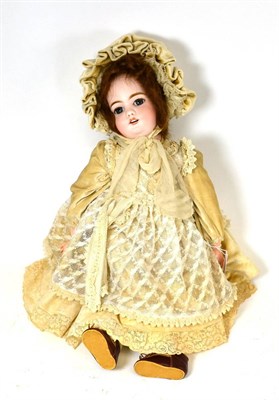 Lot 261 - Simon & Halbig 1039 bisque socket head doll, with sleeping blue eyes, open mouth, auburn wig,...