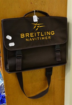 Lot 274 - Breitling Navitimer brown briefcase/messenger bag