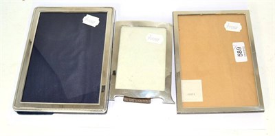 Lot 589 - Three silver photograph frames