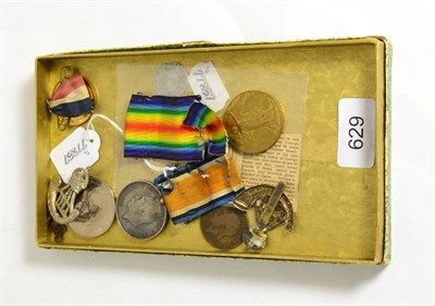 Lot 629 - A First World War Pair of British War Medal and Victory Medal, to 104635 Private G M Cooper...