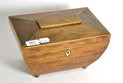 Lot 661 - A 19th century mahogany tea caddy