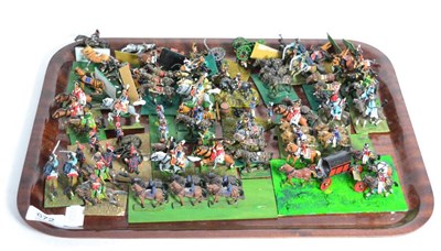 Lot 672 - A tray of painted lead miniature Napoleonic military figures
