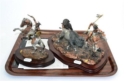 Lot 1 - Two figure groups from the Legendary West collection: ";Crazy Horse"; and ";The Tables Turned"