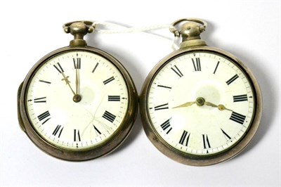 Lot 63 - Two silver pair cased pocket watches