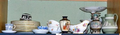 Lot 97 - A quantity of Hammersley & Co dinner wares, floral pattern, together with a pair of Limoges...
