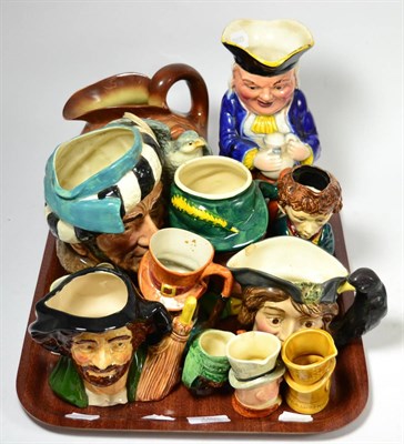 Lot 160 - A group of Royal Doulton and other character jugs, etc