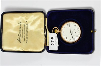 Lot 205 - A 9ct gold pocket watch