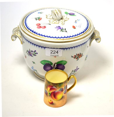 Lot 224 - Worcester fruit study mug and an Italian ice pale