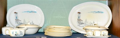 Lot 245 - Midwinter Riviera dinner service with drawings by Hugh Casson