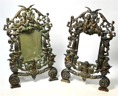 Lot 267 - Two Victorian cast iron photograph frames with registration numbers