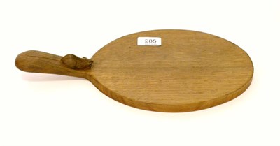 Lot 285 - A Robert ";Mouseman"; Thompson oak cheese board