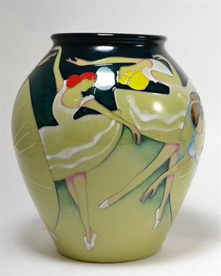 Lot 302 - A modern Moorcroft Autumn Toadstool 4/8 vase, designed by Emma Bossons, impressed factory marks and