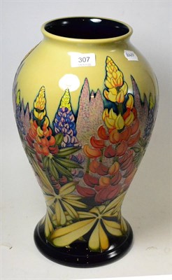 Lot 307 - A modern Prestige Moorcroft Lupins 65/16 vase, designed by Kerry Goodwin, impressed factory...