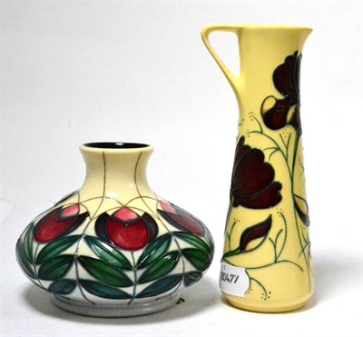 Lot 309 - A modern Moorcroft Tulip 32/5 vase, impressed factory marks, 11cm; and a modern Moorcroft Chocolate