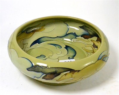 Lot 313 - A modern Moorcroft Wind Runners 620/9 bowl, designed by Emma Bossons, impressed factory marks...