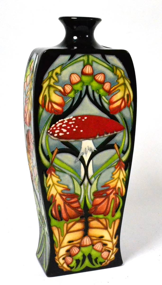 Lot 318 - A modern Moorcroft Autumn Toadstool 39/12 vase, designed by Vicky Lovatt, impressed factory...