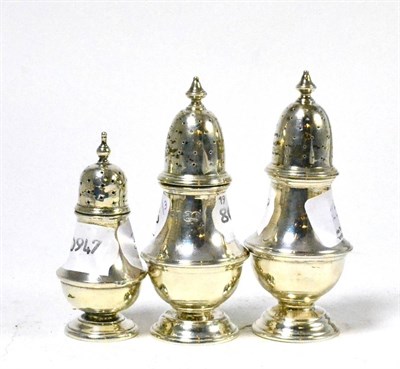 Lot 323 - Three Georgian style pepperettes