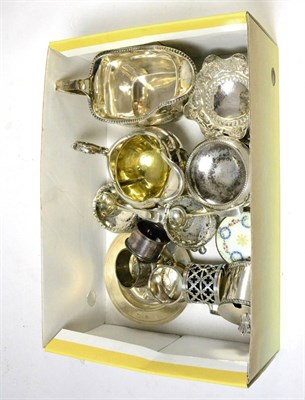 Lot 331 - Assorted silver condiments, napkin rings etc