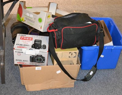 Lot 1037 - A collection of cameras and related items (qty)