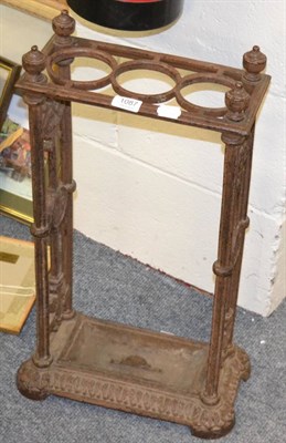 Lot 1087 - A Victorian cast iron umbrella stand