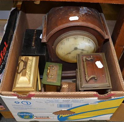 Lot 1100 - Seven various early 20th century and later mantel clocks