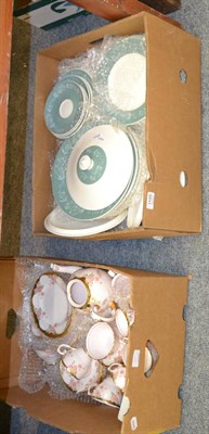 Lot 1105 - A Royal Doulton Cascade pattern dinner service and a Tuscan bone china part service (qty) (in...