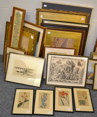 Lot 1167 - A collection of watercolours and prints, 19th/20th century mostly York and Yorkshire scenes etc...