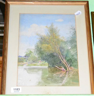 Lot 1183 - Helen Allingham (British 1848-1926) river scene, watercolour, signed lower left, 33cm by 23cm