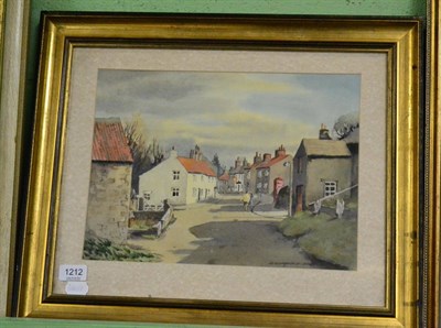 Lot 1212 - E Charles Simpson (1915-2007) watercolour, ";Markington, Near Ripon";, signed, titled verso