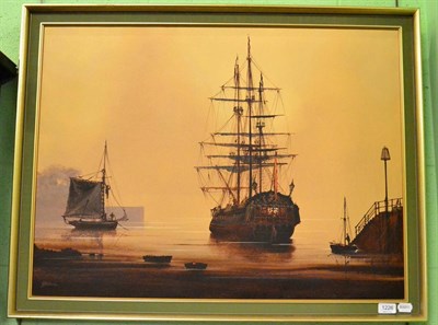 Lot 1226 - Les Spence (Jason) Galleon scene, oil on canvas, signed