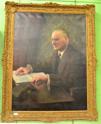 Lot 1230 - Feliks Szczesny Kwarta (Polish 1894-1980) Portrait of Harold Wood, a Ripley based businessman,...