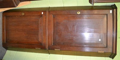 Lot 1249 - George III panelled standing corner cupboard