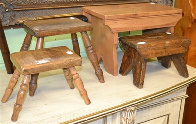 Lot 1254 - Seven various stools