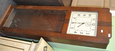 Lot 1256 - A 1950s oak cased IBM International grandmother clock