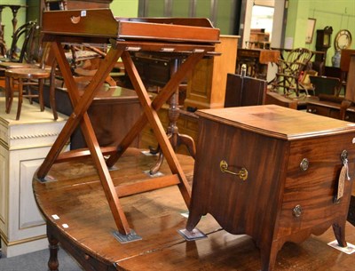 Lot 1259 - A 19th century mahogany butler's tray on stand