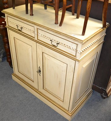 Lot 1261 - A period style painted and parcel gilt cabinet