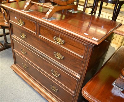 Lot 1265 - A mahogany four height chest of drawers