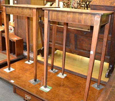 Lot 1274 - A pair of mid 19th century mahogany side tables