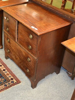 Lot 1278 - A George III mahogany bedside commode (converted)