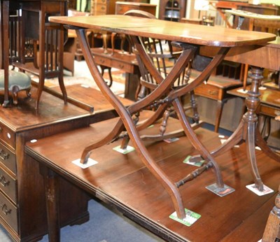 Lot 1281 - A 19th century mahogany folding coaching table