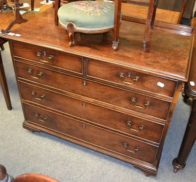 Lot 1282 - A 19th century mahogany four height chest of drawers