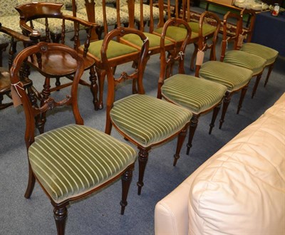 Lot 1298 - Four Victorian salon chairs together with two further chairs (6)