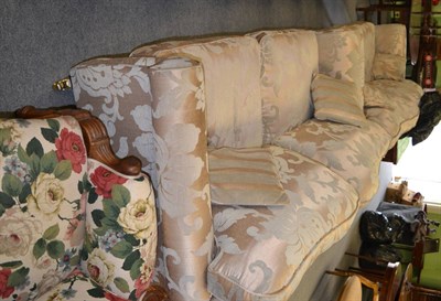 Lot 1306 - A pair of modern two seater sofas